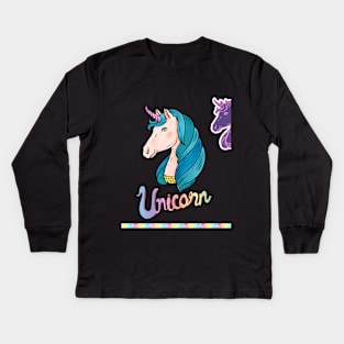 unicorn modern design Kids Long Sleeve T-Shirt